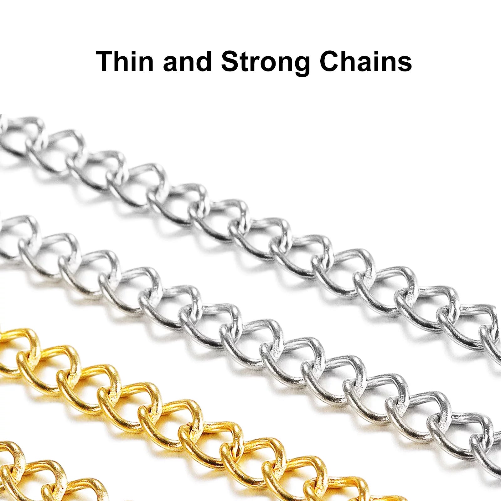 24/12Pcs Necklace Extenders, Stainless Steel Necklace Bracelet Extender Chain Set, Anklet Extension Chains with Double Lobster Clasps and Closures for Jewelry Making, Fine Chain (Silver and Golden)